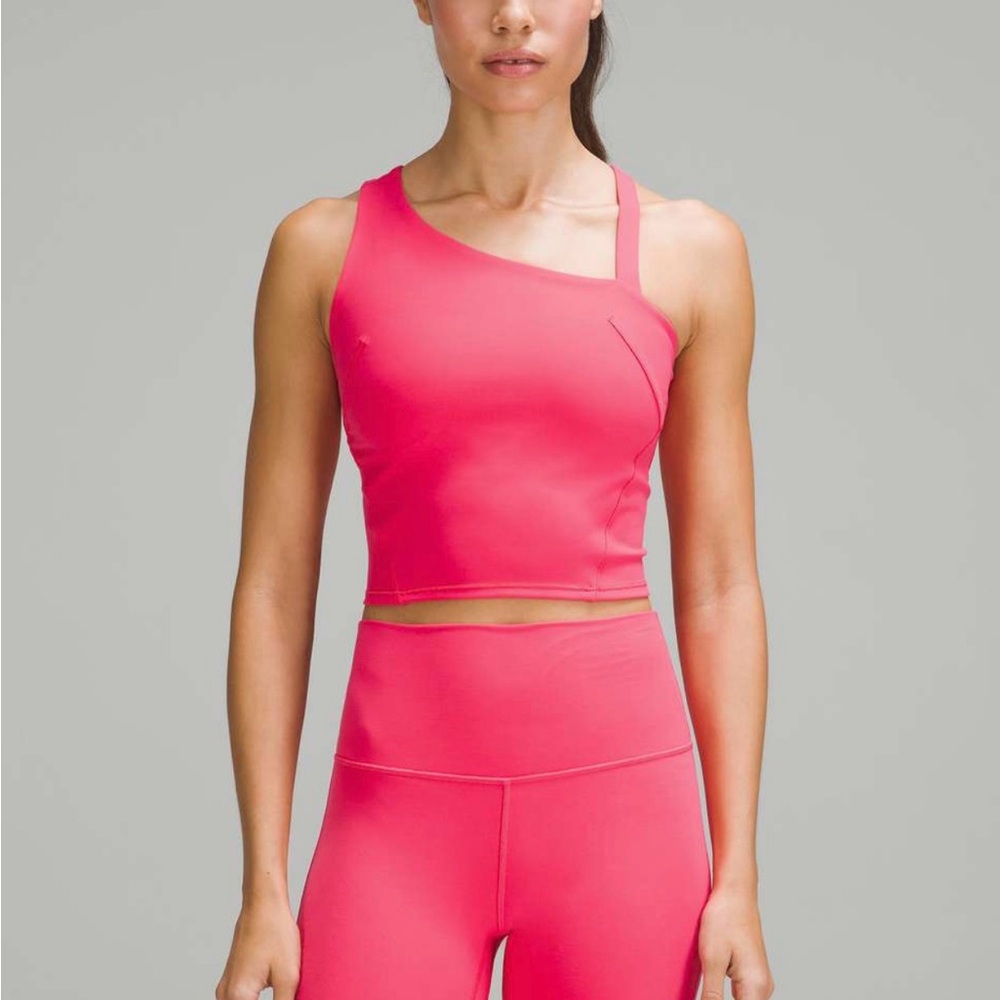 Lulu Everlux Asymmetrical Tank in Lip Gloss